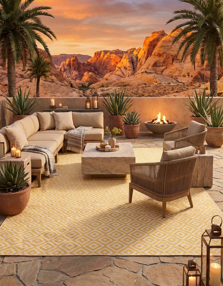 Detail image of 7' 10 x 10' Easy-Clean Jill Zarin Costa Rica Indoor / Outdoor Rug