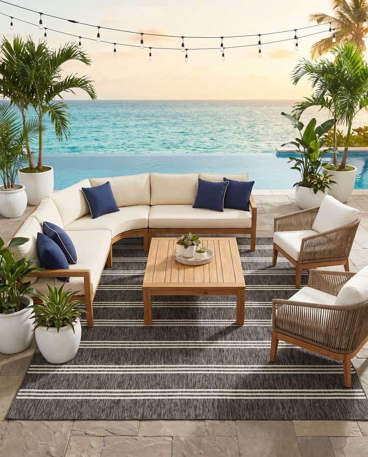 10' x 13' Easy-Clean Jill Zarin Anguilla Indoor / Outdoor Rug