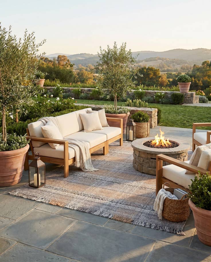 Detail image of 5' 1 x 8' Easy-Clean Eco Plaid Washable Indoor / Outdoor Rug