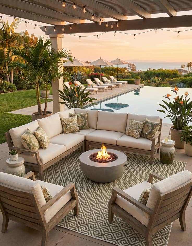 Detail image of 7' 10 x 10' Easy-Clean Jill Zarin Costa Rica Indoor / Outdoor Rug