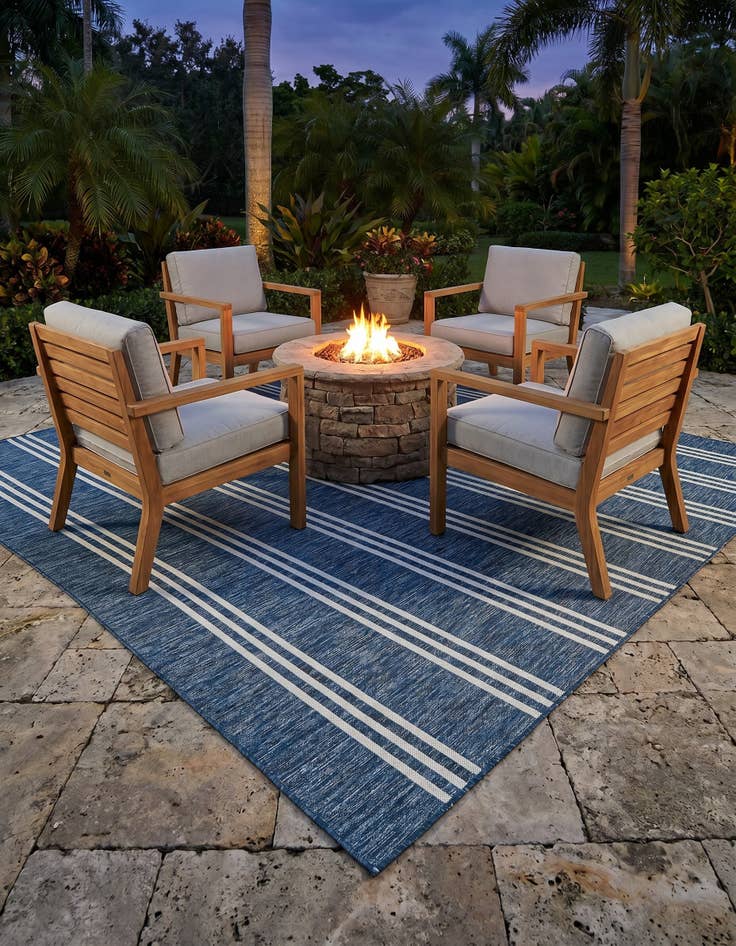 Detail image of 7' 10 x 7' 10 Easy-Clean Jill Zarin Anguilla Indoor / Outdoor Square Rug
