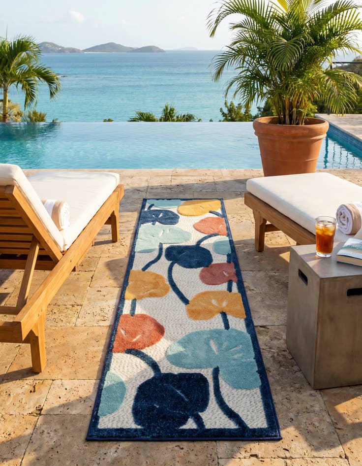 Detail image of 2' x 8' Easy-Clean Belize Indoor / Outdoor Runner Rug