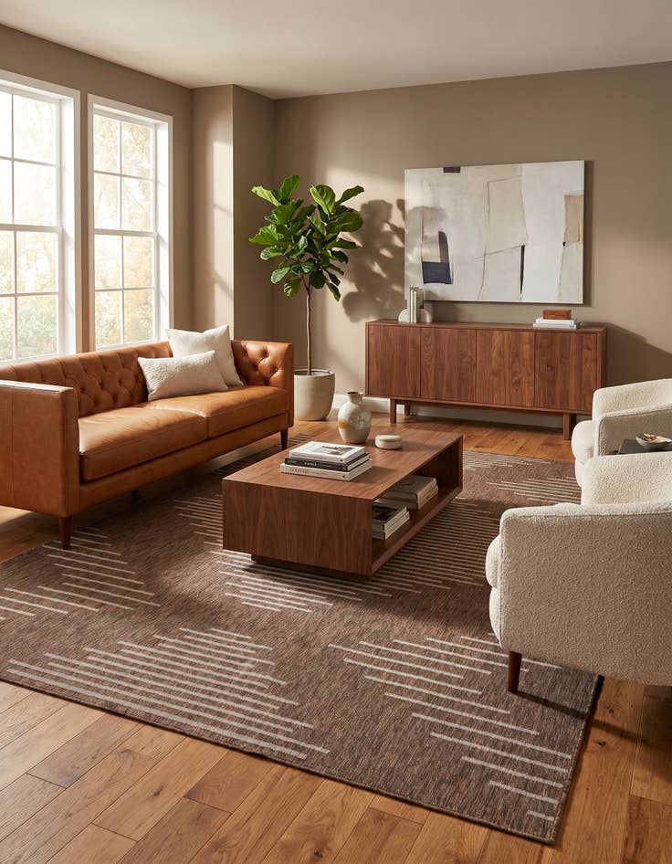 Detail image of 9' x 12' Easy-Clean Modern Indoor / Outdoor Rug