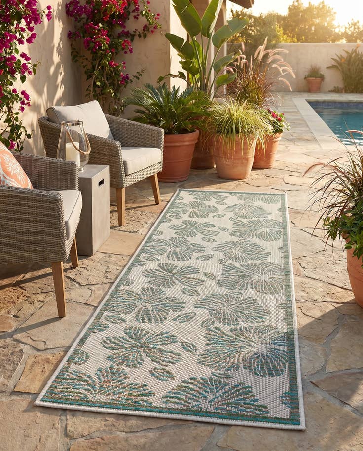 Detail image of 2' x 6' 1 Easy-Clean Baja Indoor / Outdoor Runner Rug
