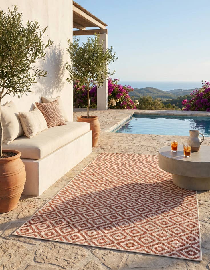 Detail image of 4' x 6' Easy-Clean Jill Zarin Costa Rica Indoor / Outdoor Rug