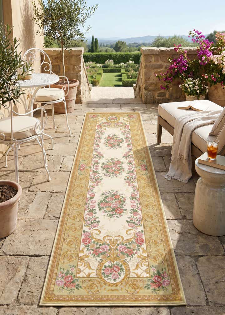 2' 7 x 10' Easy-Clean Traditional Indoor / Outdoor Runner Rug