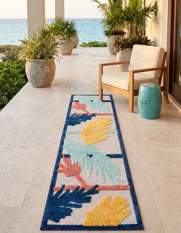 Detail image of 2' x 10' Easy-Clean Belize Indoor / Outdoor Runner Rug