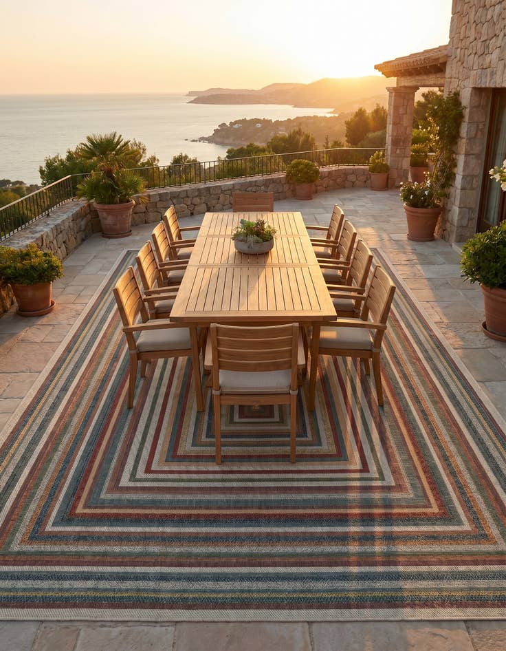 Detail image of 10' x 14' Easy-Clean Baja Indoor / Outdoor Rug