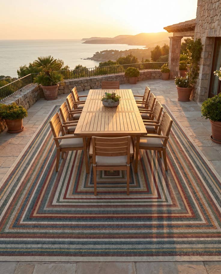Detail image of 10' x 14' Easy-Clean Baja Indoor / Outdoor Rug