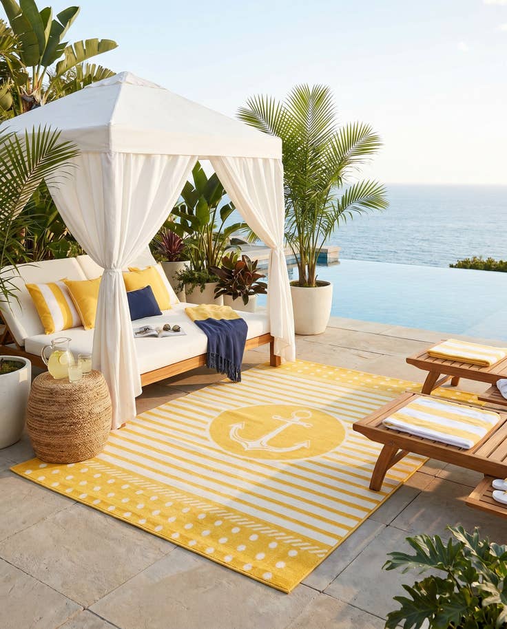 Detail image of 5' 3 x 7' 7 Easy-Clean Indoor / Outdoor Rug