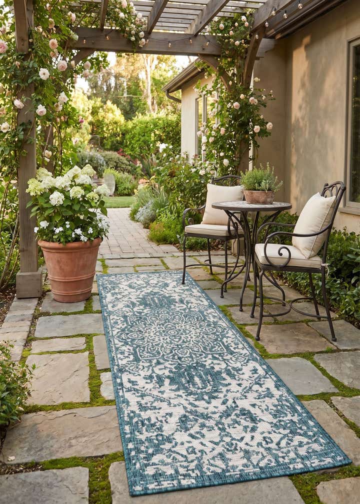 2' x 6' Easy-Clean Jill Zarin Dubai Indoor / Outdoor Runner Rug