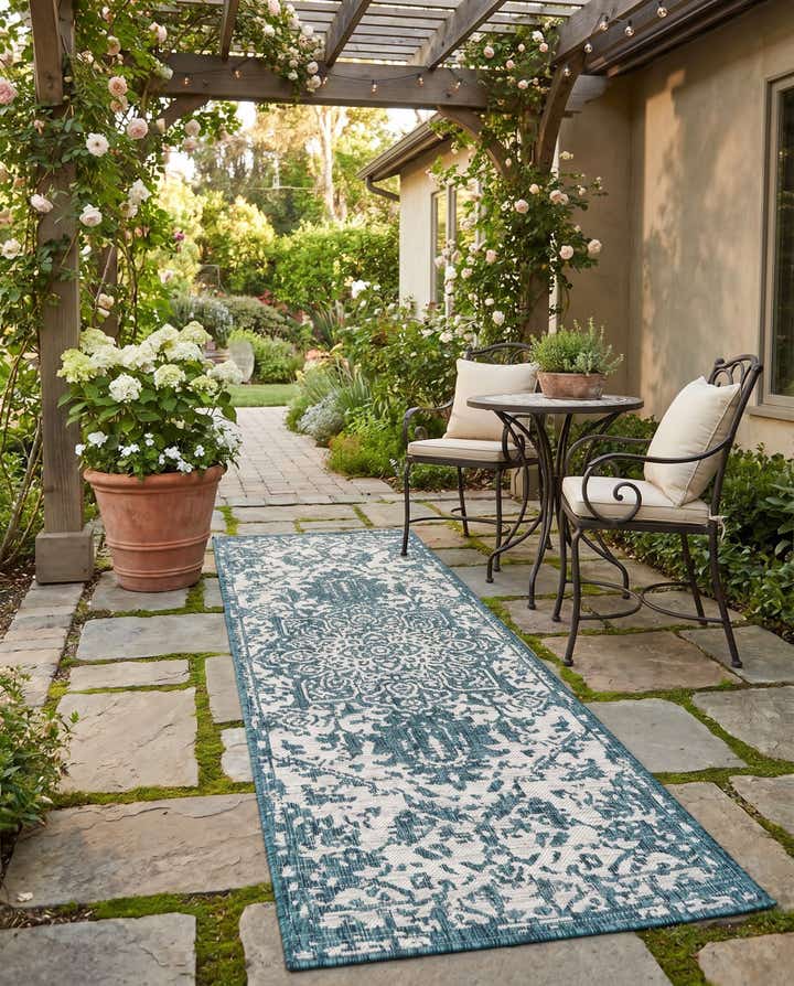 2' x 6' Easy-Clean Jill Zarin Dubai Indoor / Outdoor Runner Rug