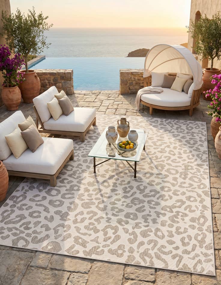 Detail image of 7' 10 x 11' Easy-Clean Safari Indoor / Outdoor Rug