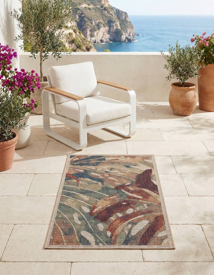 Detail image of 3' 1 x 5' 1 Easy-Clean Baja Indoor / Outdoor Rug