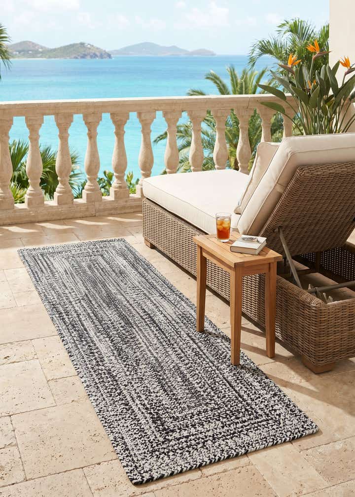 2' x 6' 1 Easy-Clean Eco Verse Washable Indoor / Outdoor Runner Rug