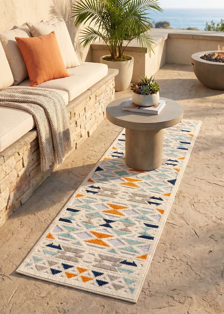 2' x 8' Easy-Clean Aruba Indoor / Outdoor Runner Rug