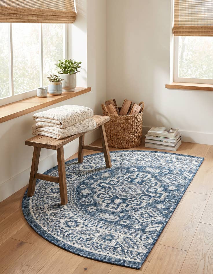 Detail image of 3' x 6' Easy-Clean Aztec Indoor / Outdoor Hearth Rug