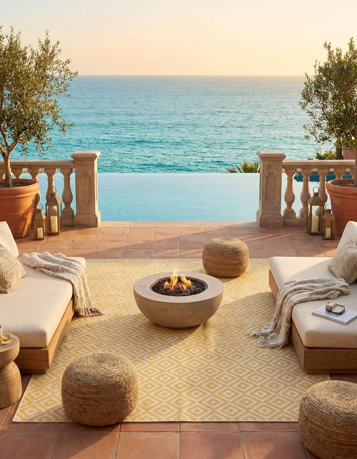 Detail image of 6' x 9' Easy-Clean Jill Zarin Costa Rica Indoor / Outdoor Rug