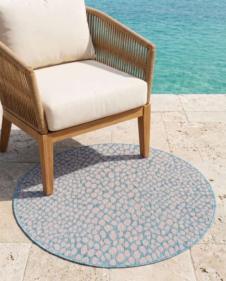 3' x 3' Easy-Clean Jill Zarin Cape Town Indoor / Outdoor Round Rug