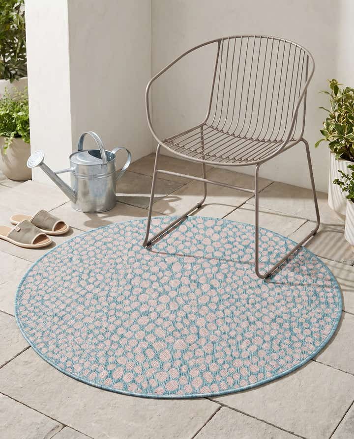 3' x 3' Easy-Clean Jill Zarin Cape Town Indoor / Outdoor Round Rug