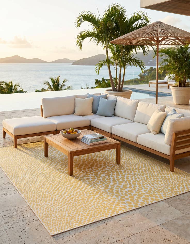 Detail image of 7' 10 x 10' Easy-Clean Jill Zarin Cape Town Indoor / Outdoor Rug