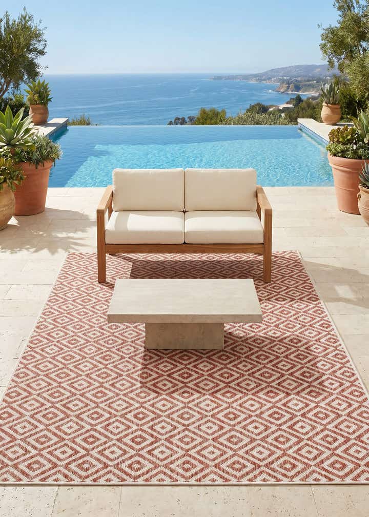 5' 3 x 8' Easy-Clean Jill Zarin Costa Rica Indoor / Outdoor Rug