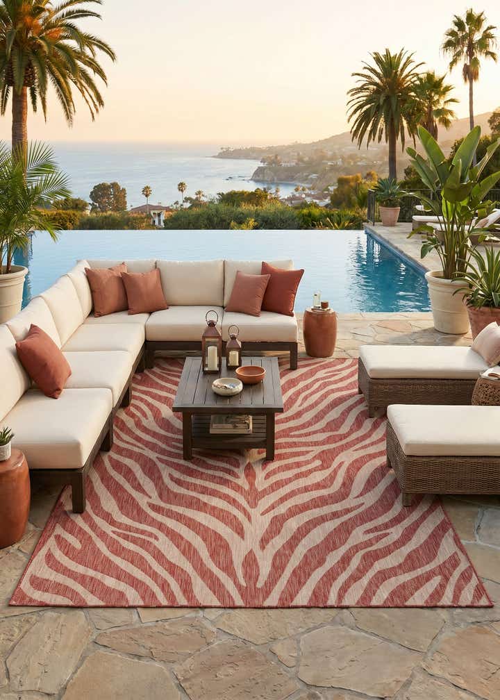 7' 10 x 11' Easy-Clean Safari Indoor / Outdoor Rug