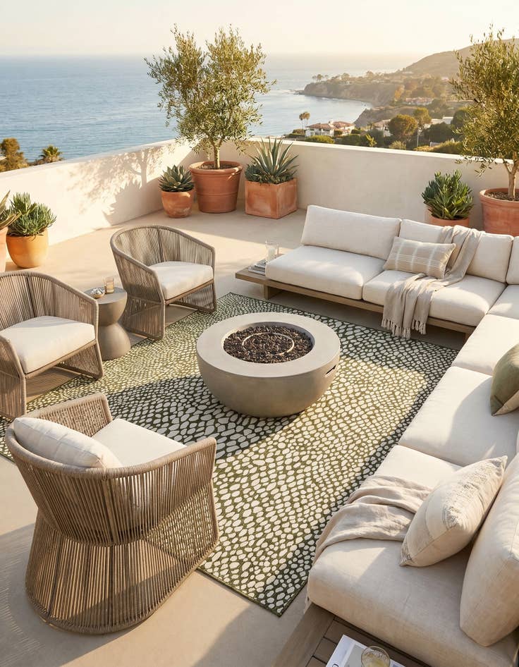 Detail image of 10' 8 x 10' 8 Easy-Clean Jill Zarin Cape Town Indoor / Outdoor Square Rug