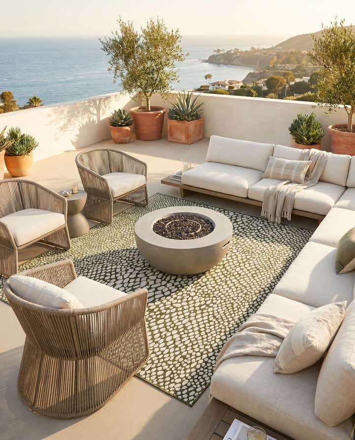 10' 8 x 10' 8 Easy-Clean Jill Zarin Cape Town Indoor / Outdoor Square Rug