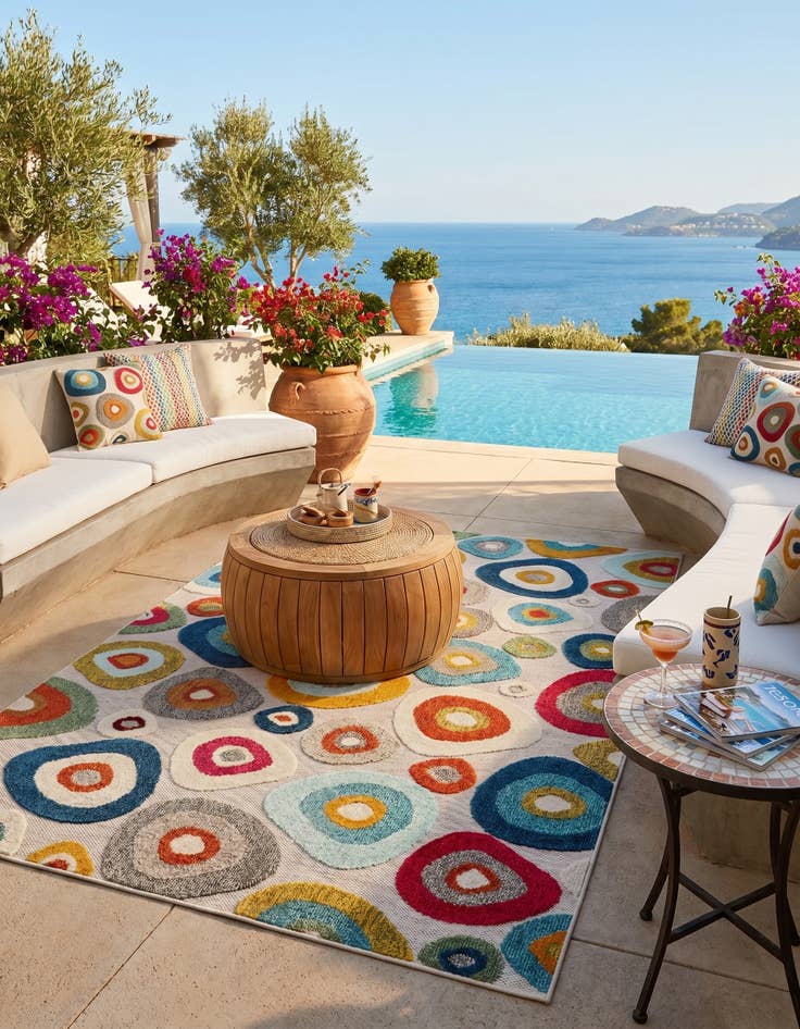 Detail image of 5' x 7' Easy-Clean Casablanca Indoor / Outdoor Rug