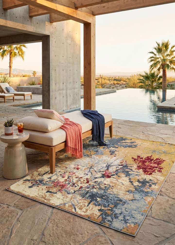 4' x 6' Easy-Clean Modern Indoor / Outdoor Rug