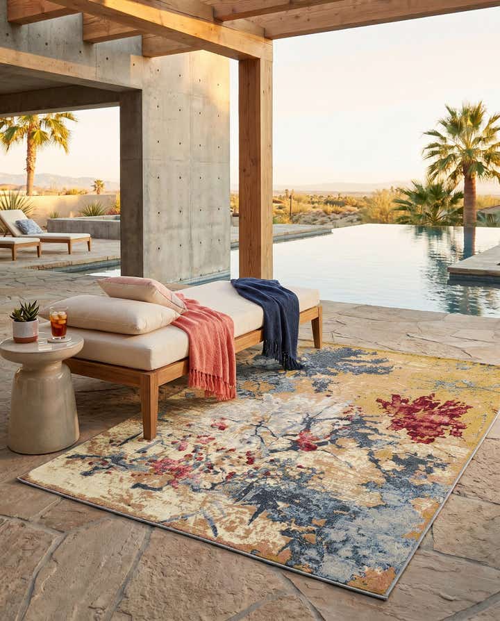 4' x 6' Easy-Clean Modern Indoor / Outdoor Rug