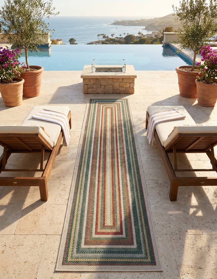 Detail image of 2' x 7' 10 Easy-Clean Baja Indoor / Outdoor Runner Rug