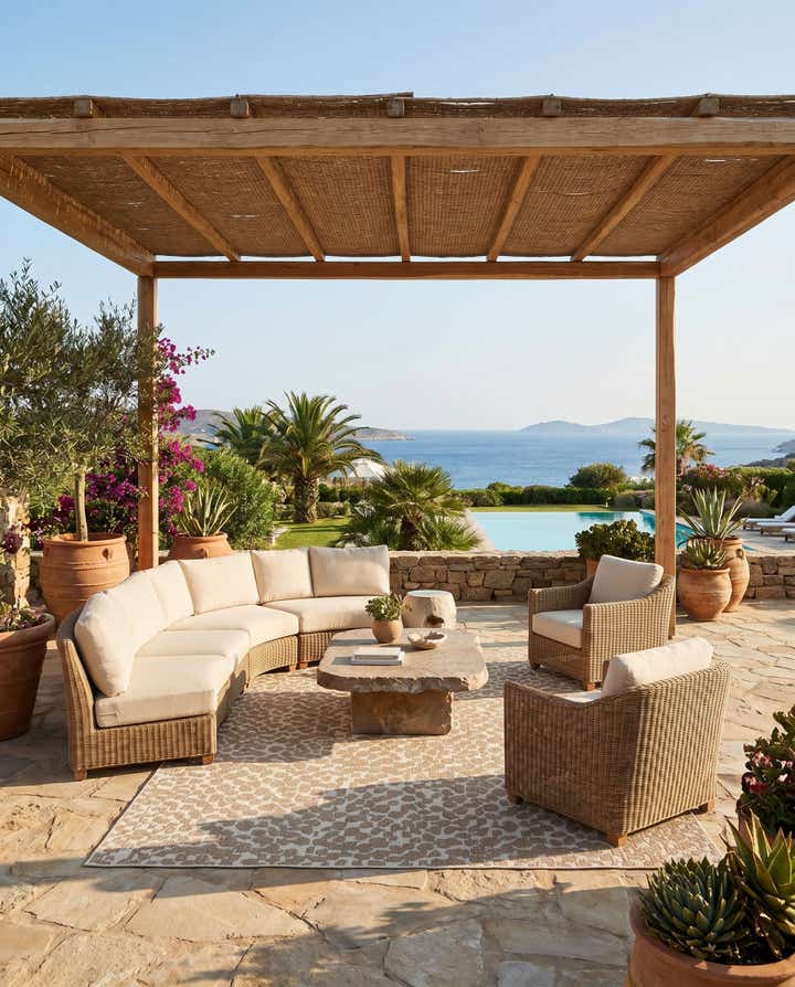 7' 10 x 10' Easy-Clean Safari Indoor / Outdoor Rug