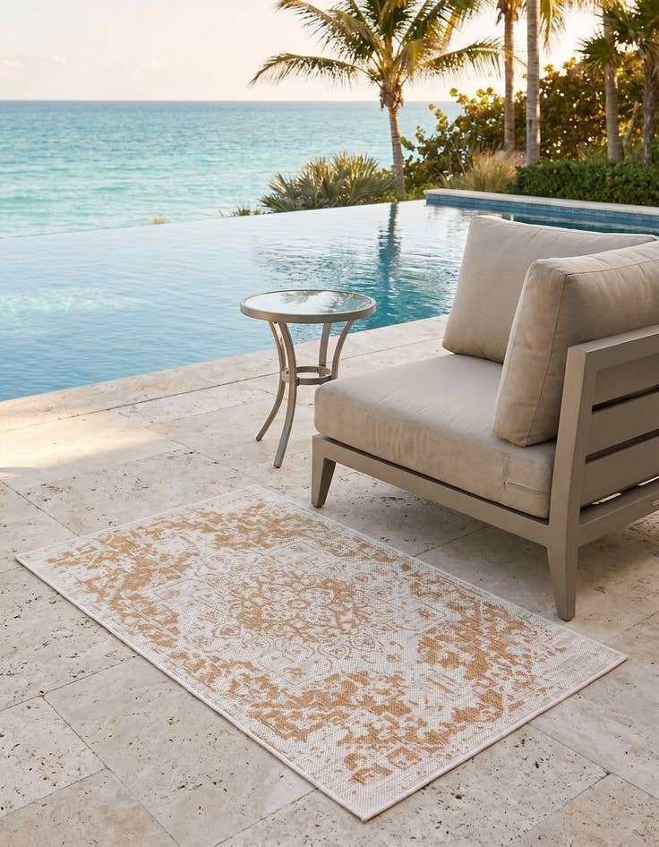 Detail image of 3' x 5' 3 Easy-Clean Jill Zarin Dubai Indoor / Outdoor Rug