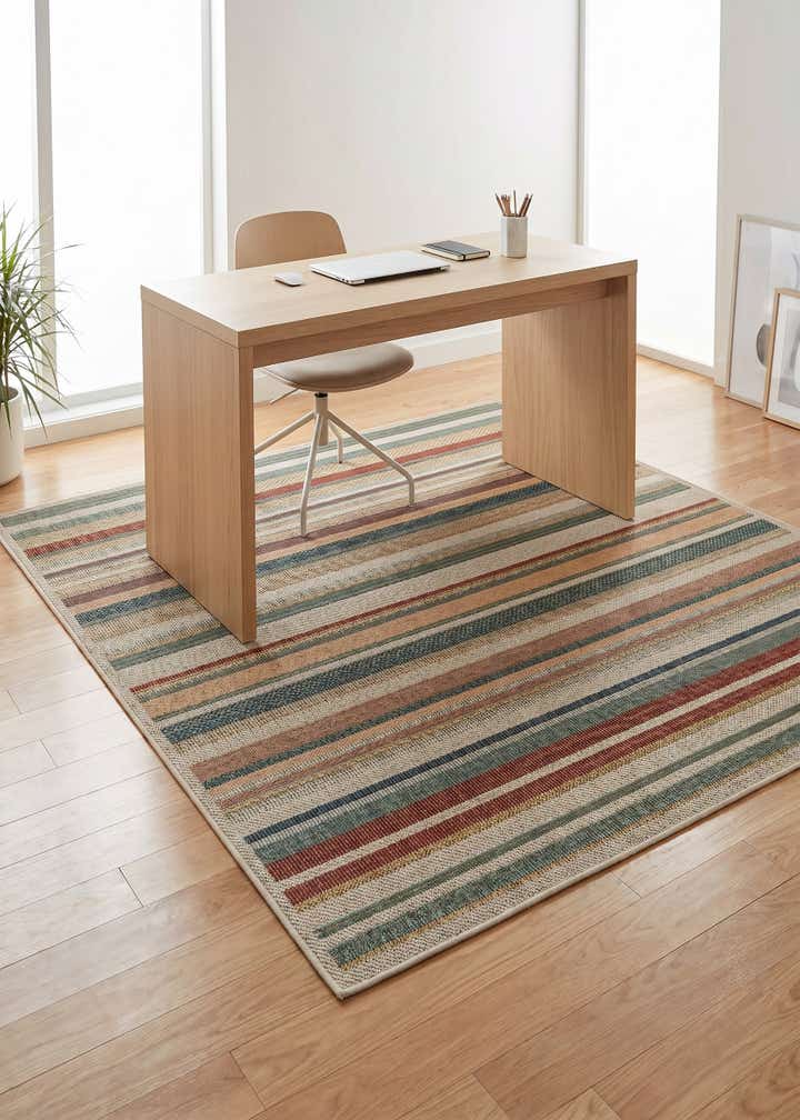 6' x 6' Easy-Clean Baja Indoor / Outdoor Square Rug