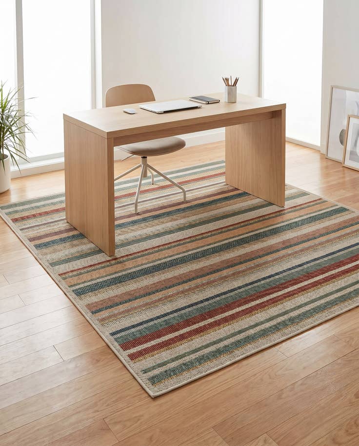 Detail image of 6' x 6' Easy-Clean Baja Indoor / Outdoor Square Rug
