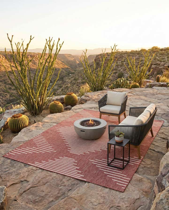 10' x 13' Easy-Clean Modern Indoor / Outdoor Rug