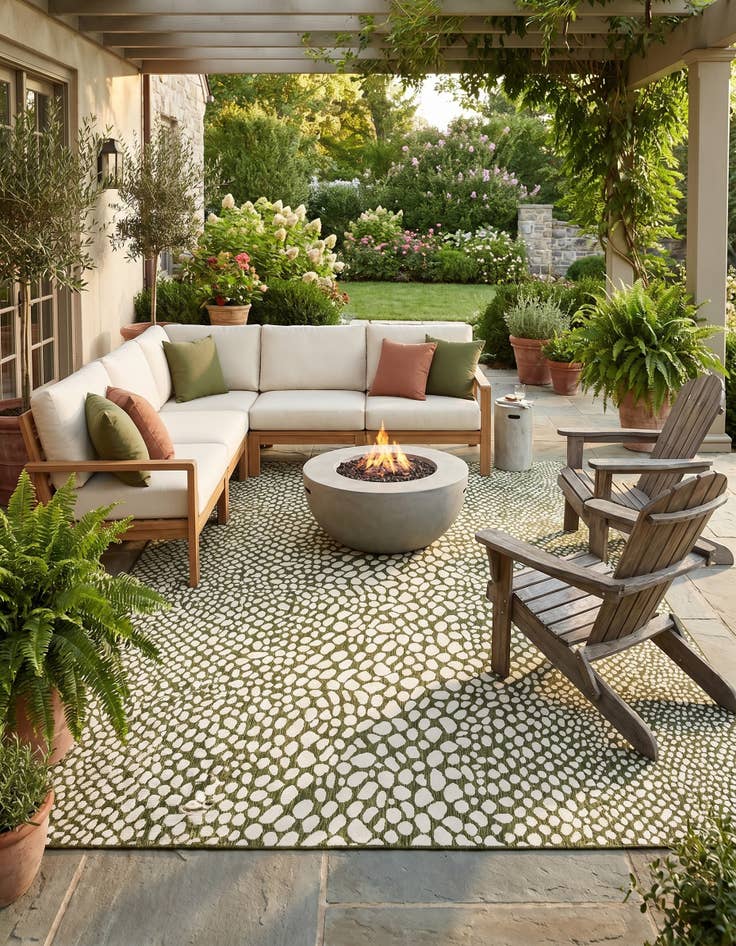 Detail image of 13' x 13' Easy-Clean Jill Zarin Cape Town Indoor / Outdoor Square Rug