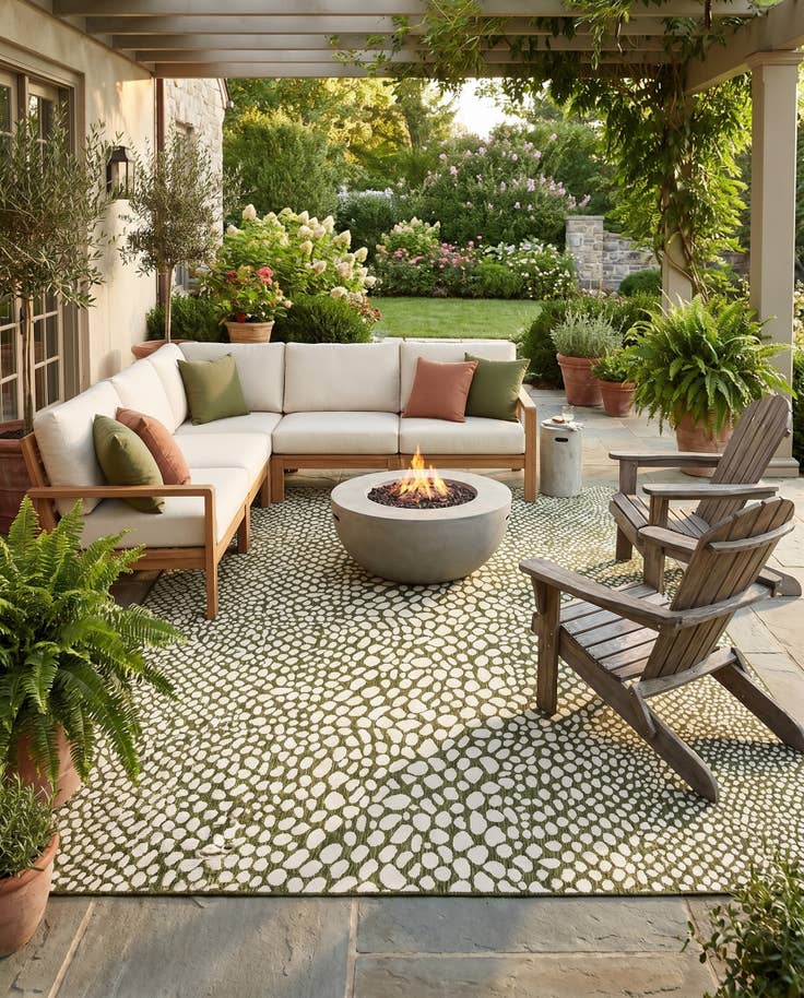 Detail image of 13' x 13' Easy-Clean Jill Zarin Cape Town Indoor / Outdoor Square Rug