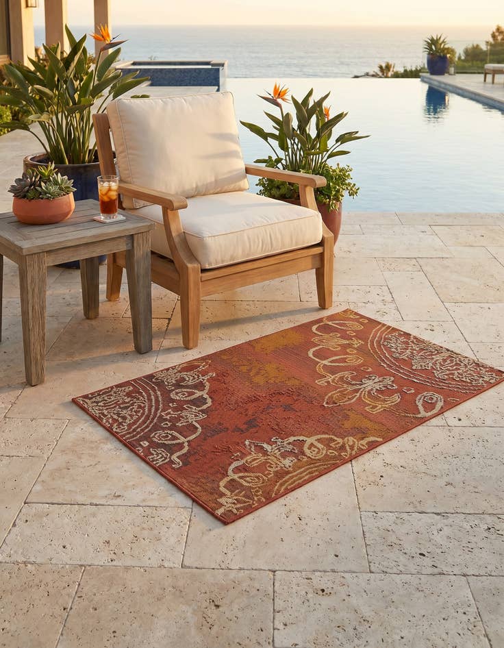 Detail image of 2' 2 x 3' Easy-Clean Modern Indoor / Outdoor Rug