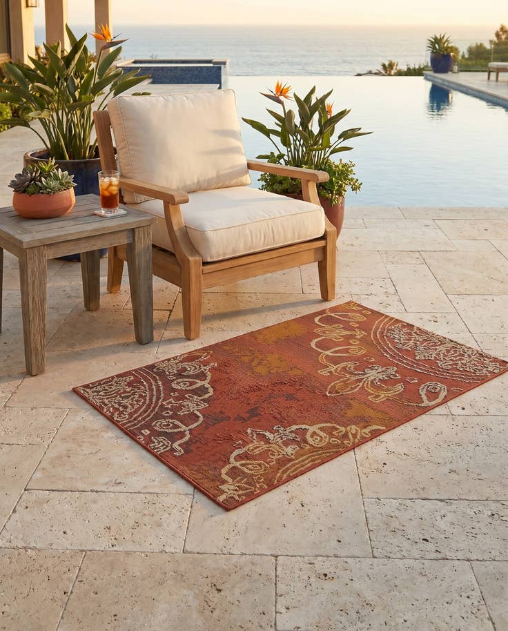 Detail image of 2' 2 x 3' Easy-Clean Modern Indoor / Outdoor Rug