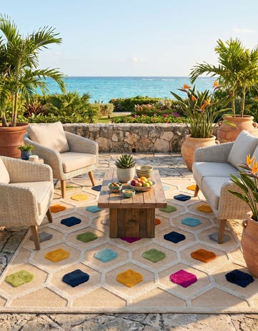 6' x 9' Easy-Clean Aruba Indoor / Outdoor Rug