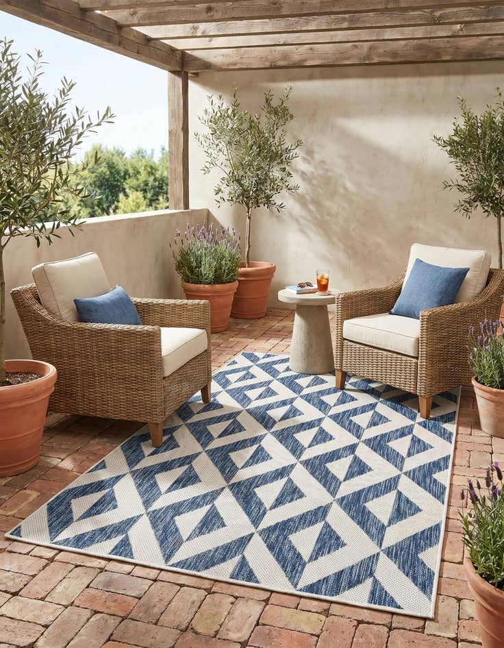 Detail image of 3' x 5' 3 Easy-Clean Jill Zarin Napa Indoor / Outdoor Rug