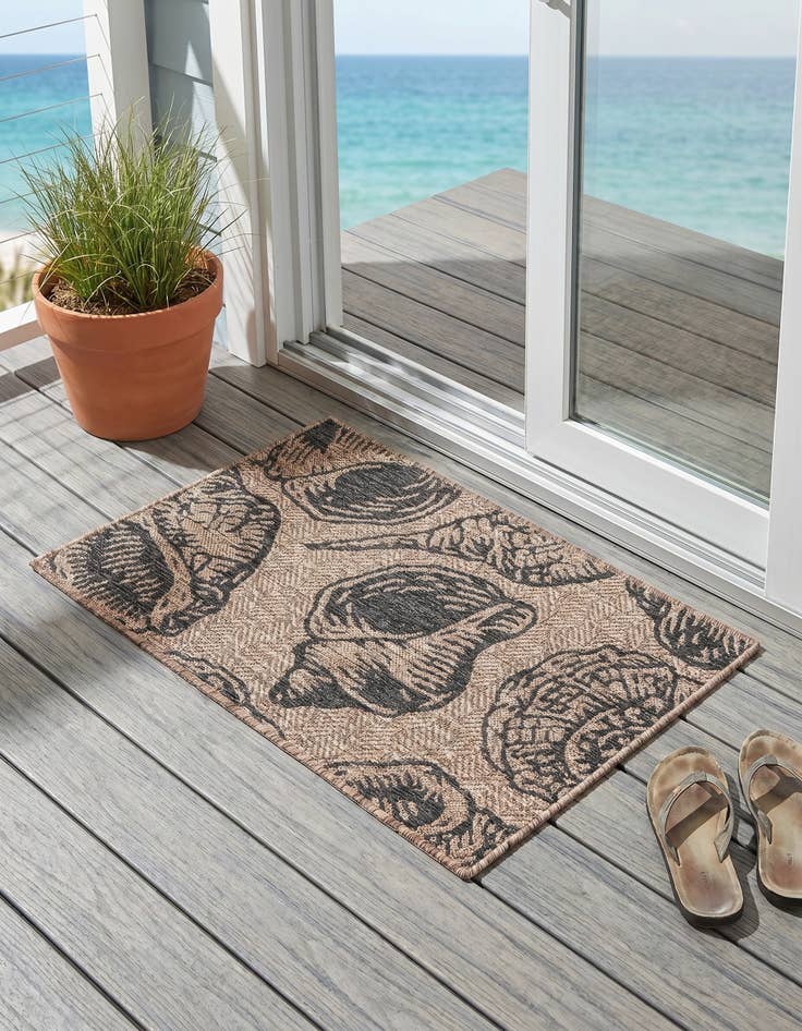 Detail image of 2' x 3' Easy-Clean Coastal Indoor / Outdoor Rug