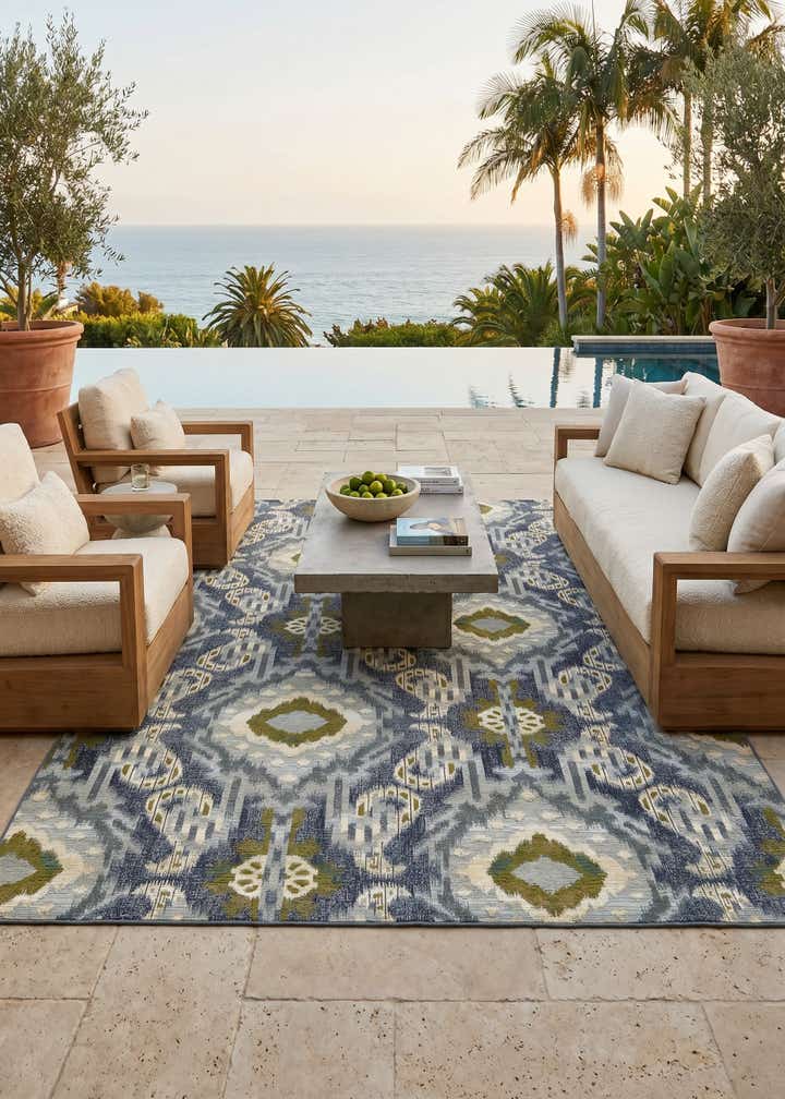 8' x 11' 4 Easy-Clean Modern Indoor / Outdoor Rug