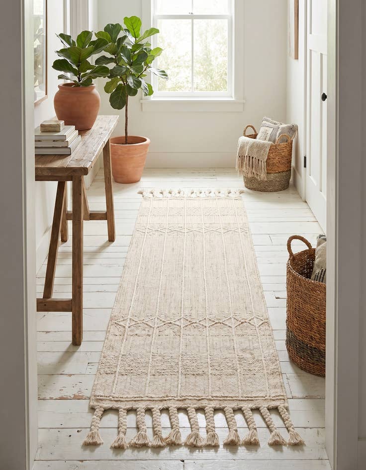 Detail image of 2' 2 x 6' 7 Easy-Clean Eco Bohemian Indoor / Outdoor Runner Rug
