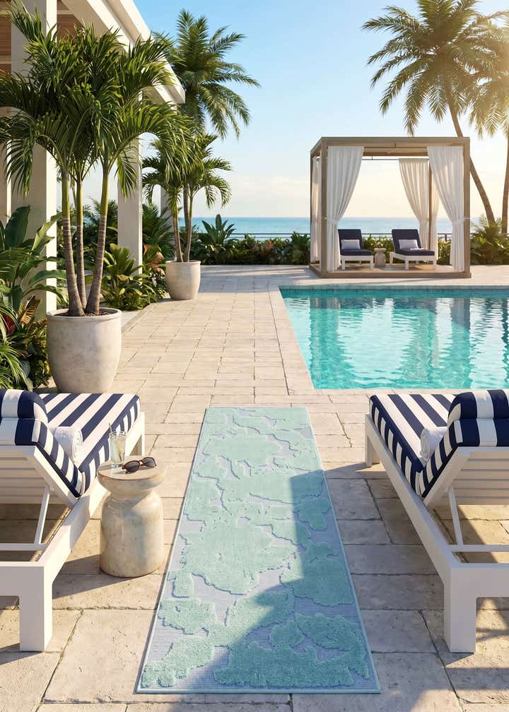 2' x 8' Easy-Clean Aruba Indoor / Outdoor Runner Rug