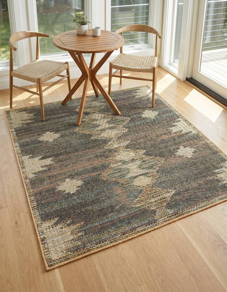 Detail image of 5' 3 x 5' 3 Easy-Clean Baja Indoor / Outdoor Square Rug