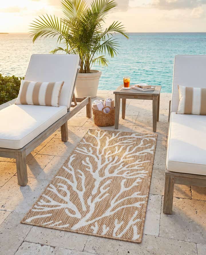 2' x 4' Easy-Clean Coastal Indoor / Outdoor Runner Rug